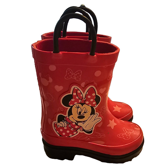 Disney Minnie Mouse Red Waterproof Rain Boots Toddler Girls size 5 - Picture 1 of 10